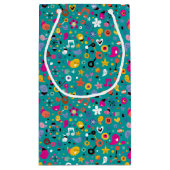 leuk cartoon patroon blauwgroen klein cadeauzakje (Achterkant)