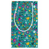 leuk cartoon patroon blauwgroen klein cadeauzakje (Voorkant)