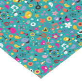 leuk cartoon patroon blauwgroen korte tafelloper (Hoek)