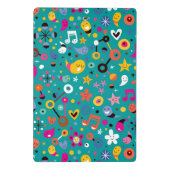 leuk cartoon patroon blauwgroen mini klembord (Achterkant)