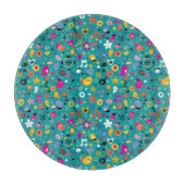 leuk cartoon patroon blauwgroen snijplank (Voorkant)