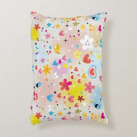 leuk cartoon-patroon decoratief kussen (Voorkant(Verticaal))
