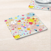 leuk cartoon-patroon kartonnen onderzetters (Schuin)