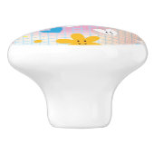 leuk cartoon-patroon keramische knop (Zijkant)