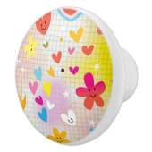 leuk cartoon-patroon keramische knop (Rechts)