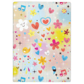 leuk cartoon-patroon klembord (Achterkant)