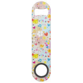 leuk cartoon-patroon speed flessenopener (Voorkant)