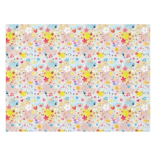 leuk cartoon-patroon tafelkleed (Voorkant (Horizontaal))