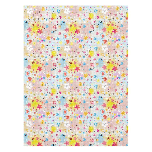 leuk cartoon-patroon tafelkleed (Voorkant)