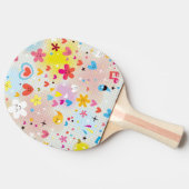 leuk cartoon-patroon tafeltennisbatje (Zijkant)