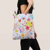 leuk cartoon-patroon tote bag (Dichtbij)
