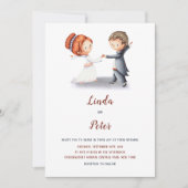 Leuk Casual Eenvoudige bruid bruidegom Unieke brui Kaart (Voorkant)