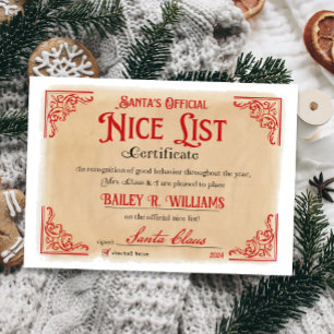  leuk Certificaat Santa Magical Kaart