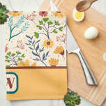 Leuk Chic Modern Daisy Floral Monogram Initiaal Theedoek<br><div class="desc">Chique gepersonaliseerd Initiaal Daisy Bloemenmotief Modern theedoek. Deze kleurrijke keukenhanddoeken zijn perfect om wat kleur aan uw keuken toe te voegen. Combineer het met een fles wijn en het maakt een geweldig persoonlijk cadeau voor vrienden, familie, collega's, buren, enz. Het aangepaste monogramgebied kan worden gewijzigd in een naam of leuke...</div>