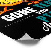 Leuk Chick Gone Blauwgroen Lint Kip Warrior PTSS A Poster (Hoek)