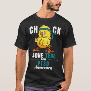 Leuk Chick Gone Blauwgroen Lint Kip Warrior PTSS A T-shirt