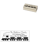 Leuk Choo Choo trein retour adres Rubberstempel (Gestempeld)