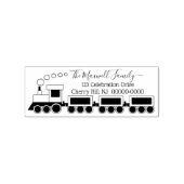 Leuk Choo Choo trein retour adres Rubberstempel (Afrduk)
