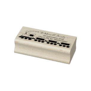 Leuk Choo Choo trein retour adres Rubberstempel