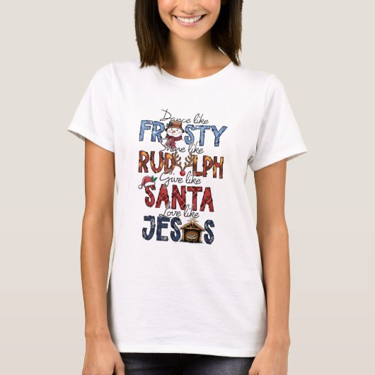 Leuk Christelijk Kerst T-shirt (Voorkant)