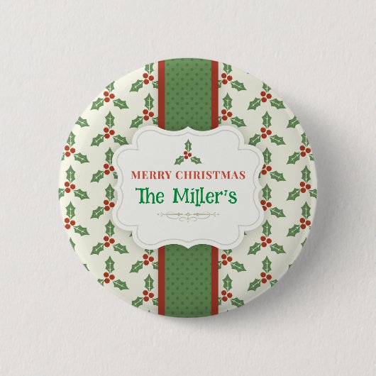 LEUK! Christmas Button - gepersonaliseerd -Naam to (Voorkant)
