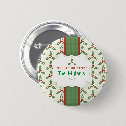 LEUK! Christmas Button - gepersonaliseerd -Naam to (Voorkant /achterkant)