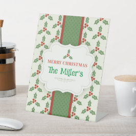 LEUK! Christmas Pedestal Sign-gepersonaliseerde-Na Reclamebord Met Voetstuk