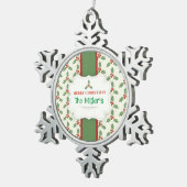 LEUK! Christmas Snowflake - Gepersonaliseerd - Naa Tin Sneeuwvlok Ornament (Rechts)