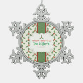 LEUK! Christmas Snowflake - Gepersonaliseerd - Naa Tin Sneeuwvlok Ornament (Voorkant)