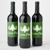leuk CHRISTMAS TREE silhouet | Wijn Etiket (Flessen)