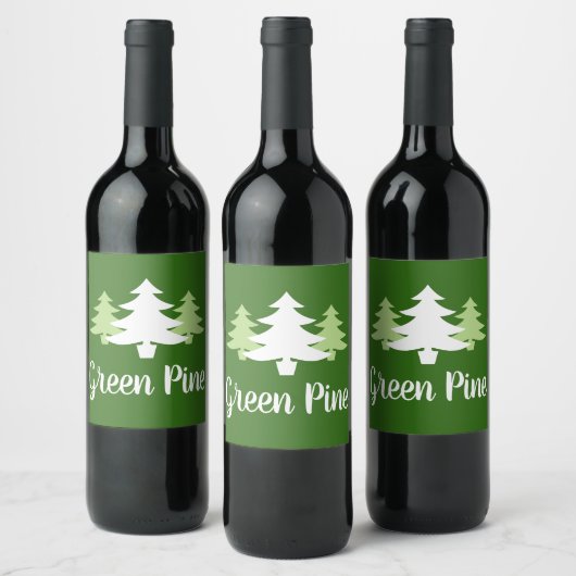 leuk CHRISTMAS TREE silhouet | Wijn Etiket (Flessen)