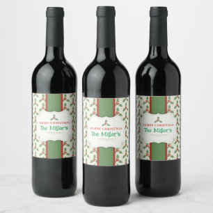 LEUK! Christmas Wine Labels - Gepersonaliseerd -Na Wijn Etiket