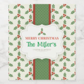 LEUK! Christmas Wine Labels - Gepersonaliseerd -Na Wijn Etiket (Enkel label)