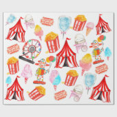 Leuk Circus Carnaval Festival Kinderen Kinder Fees Cadeaupapier (Vlak)
