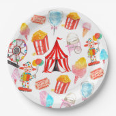 Leuk Circus Carnaval Festival Kinderen Kinder Fees Papieren Bordje (Voorkant)