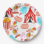Leuk Circus Carnaval Festival Kinderen Kinder Fees Papieren Bordje (Voorkant)