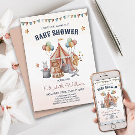Leuk Circus Dier Jongen Baby shower Kaart