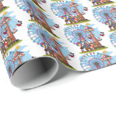 leuk circusfeest kinder cadeaupapier (Rol Hoek)