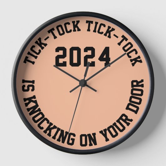 Leuk citaat 2024 Oudejaarsavond aftellen Peach Fuz (Voorkant)