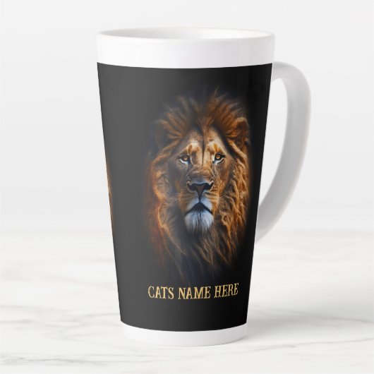 Leuk citaat "Ik hou van mijn kat" Lion Latte Mok (Rechterhoek)