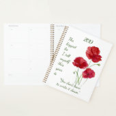 Leuk citaat Schrijf het op Red Poppy Flower Planner (Display)