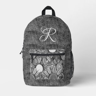 Leuk classy script denim bloemen dames tiener meis bedrukte rugzak