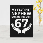 leuk cool 67 Mijn favoriete neef gaf me dit Kaart (Gele Bloem)