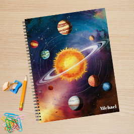 Leuk,cool Buitenruimte,Planeten,Zon, Kleurrijk,Aan Notitieboek