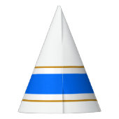 Leuk Cool Helder Blauw Wit Bruin Racing Stripes Feesthoedjes (Achterkant)