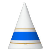 Leuk Cool Helder Blauw Wit Bruin Racing Stripes Feesthoedjes (Rechts)