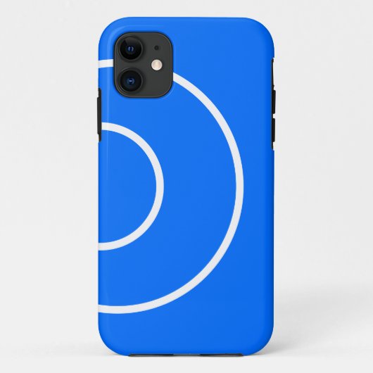 Leuk Cool Helder Blauw Wit Concentrisch Kunstpatro Case-Mate iPhone Case (Achterkant)