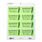 Leuk courgettebrood Eten Bakkerij Label (Full Sheet)