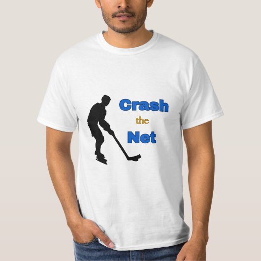 LEUK! Crash the Net - Hockey T-shirt (Voorkant)