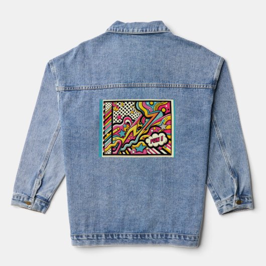 LEUK Creatief Denim Jas Jacket (Achterkant)